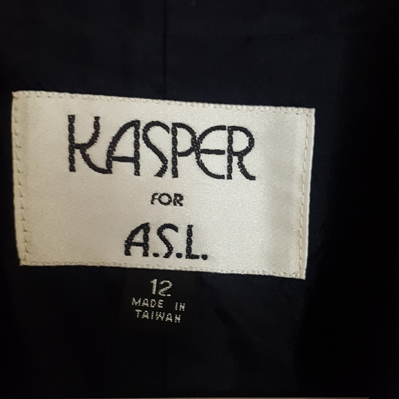 Kasper for ASL Black Blazer Jacket Vintage - Picture 4 of 7